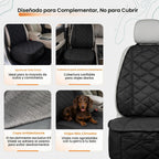4Knines - Funda de asiento delantero resistente para perros, impermeable, color negro