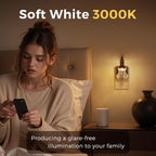 L LOHAS LED Las luces nocturnas se enchufan a la pared, 3000 K blanco suave