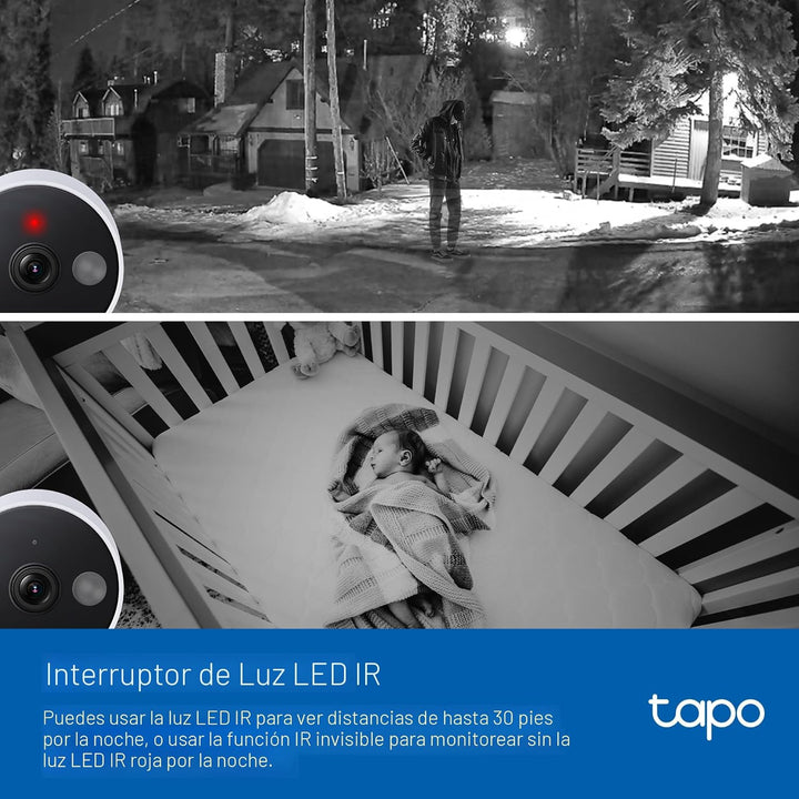 Cámara de seguridad Tapo 2K QHD para interiores\/exteriores, Elecci...