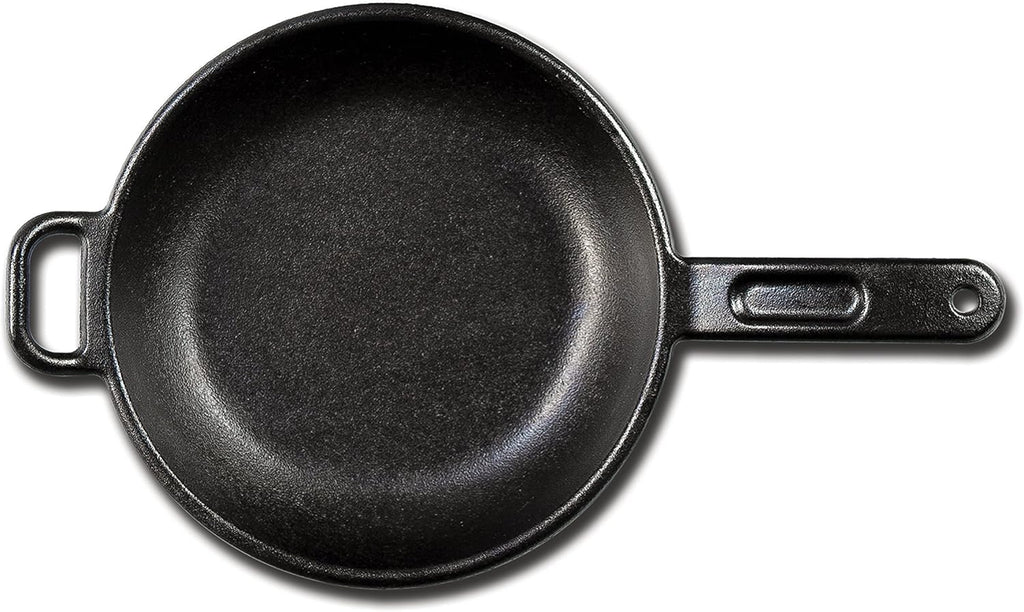 Lodge BOLD Sartén de hierro fundido sazonado de 10 pulgadas; utensilios de cocina de diseño vanguardista