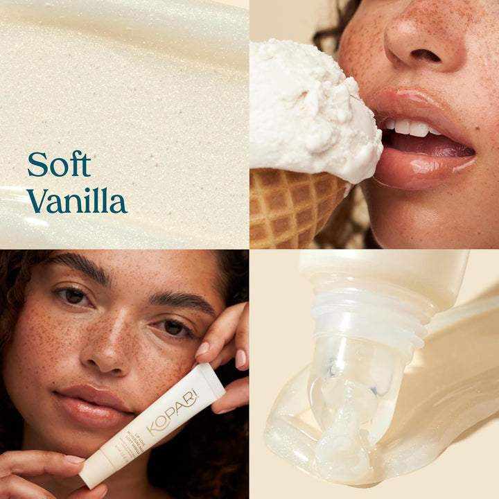 Kopari Lip Love - Bálsamo hidratante en suave brillo de vainilla, b...