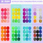 Gionlion Kit de pulsera de cuentas de poni de 96 colores, 3550 piezas, 5 cajas de pulseras de la amistad con cuentas de letras de 0.236 x 0.394 pulgadas, cuentas de arco iris para pulseras, joyería y llavero, regalo para el día de la madre