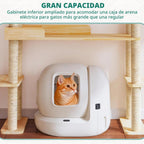 Torre para gatos de 60 pulgadas para caja de arena automática