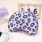 DLseego Love Leopard - Bolsa de almacenamiento de viaje para Xbox One, PlayStation5, PS4 Switch Pro, controlador inalámbrico, bolsa protectora portátil a prueba de golpes, 1 colgante de corazón de