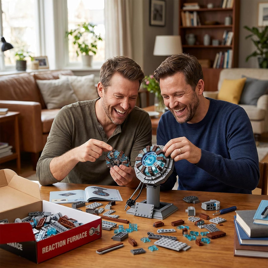 Juego de bloques de construcción de Arc Reactor, un modelo de juguete a prueba de que Tony tiene un corazón, un regalo para adultos y niños