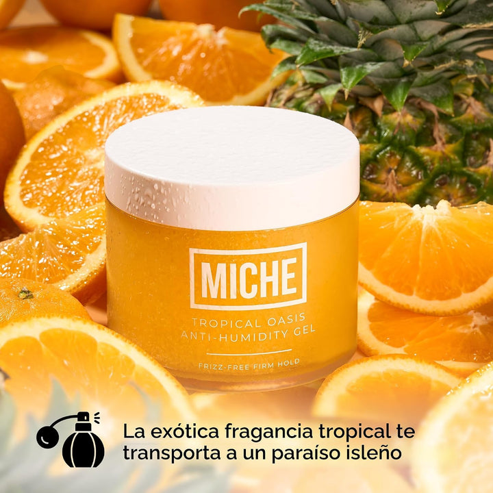 MICHE Gel para el cabello antihumedad sin encrespamiento de fijació...