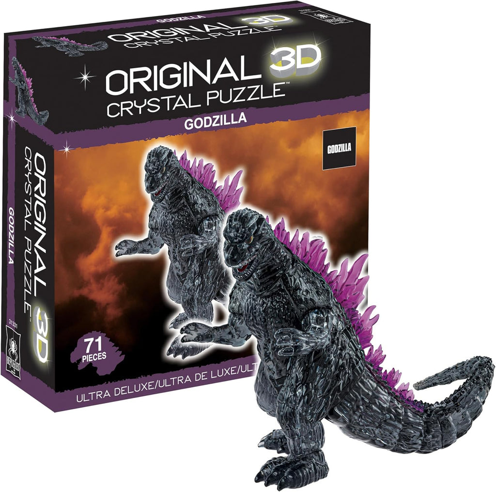 Godzilla - Rompecabezas 3D de cristal ultra lujoso, 71 piezas, a partir de 12 años