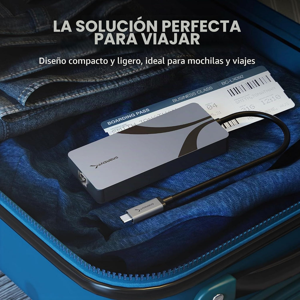 SABRENT, HB-U4HP, hub USB 4, adaptador 5V/1.5A