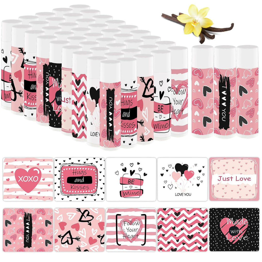 50 piezas de bálsamo labial para el día de San Valentín y Galentine...