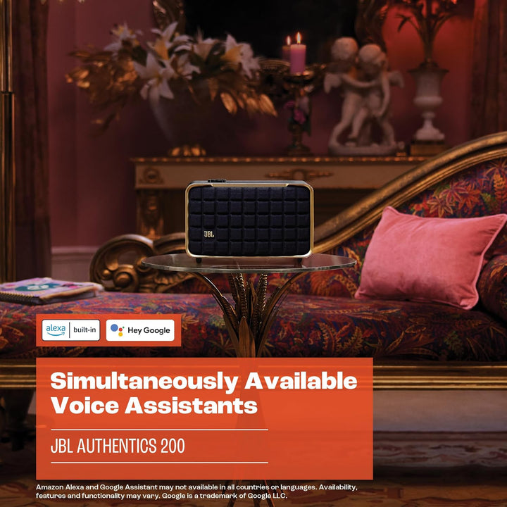 JBL Authentics 200 - Altavoz inteligente de estilo retro para el ho...