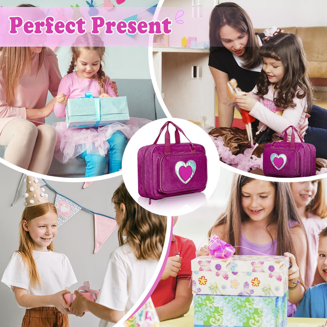 LININYHAO Estuche de transporte compatible con muñecas Barbie de 12...