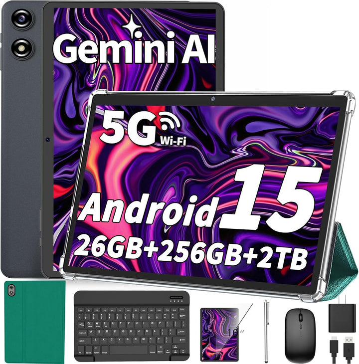 Tablet Android de 10 pulgadas, tableta Android 15 2026 con teclado,...