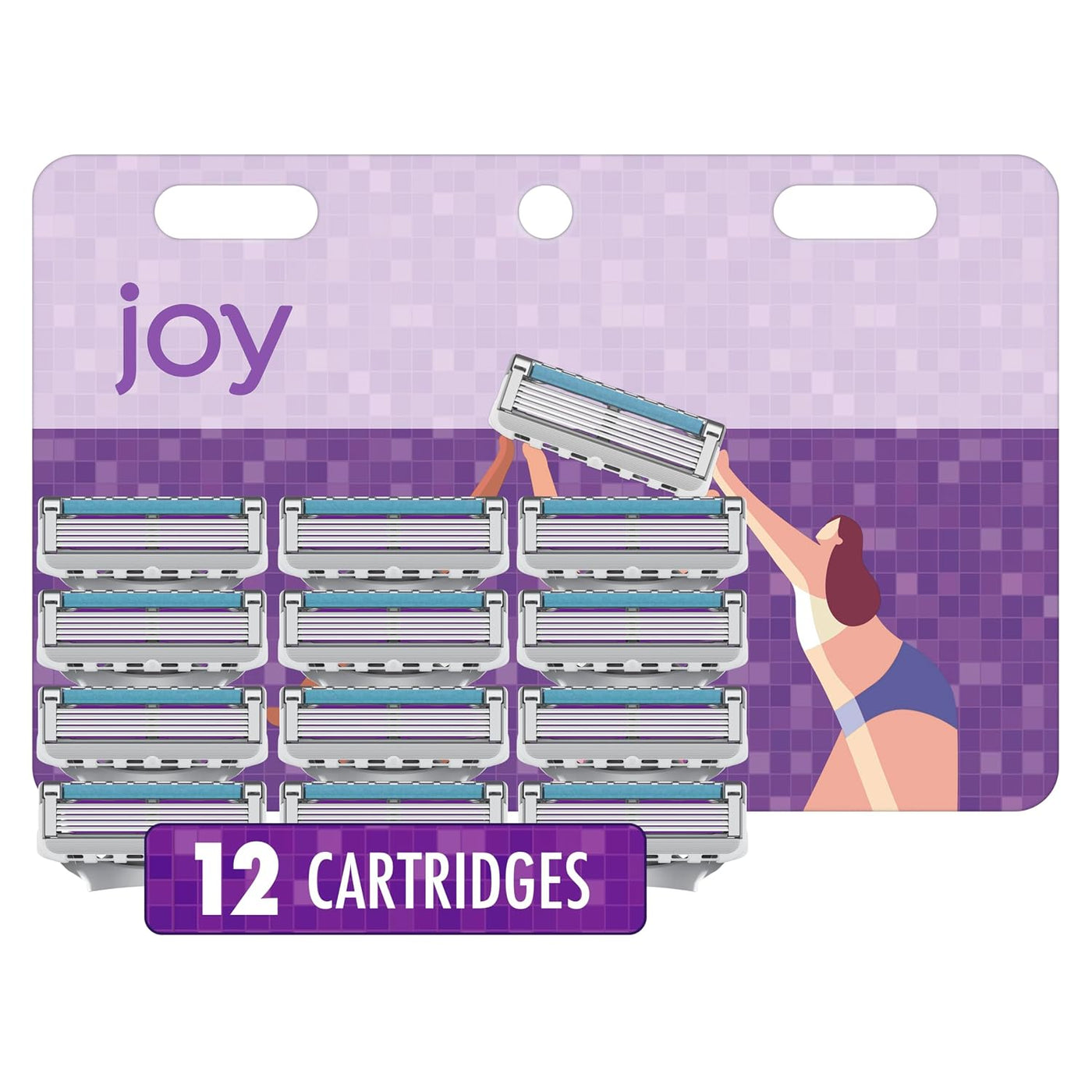 joy Lubrastrip - Recambios de cuchilla de afeitar para mujer, 12 un...