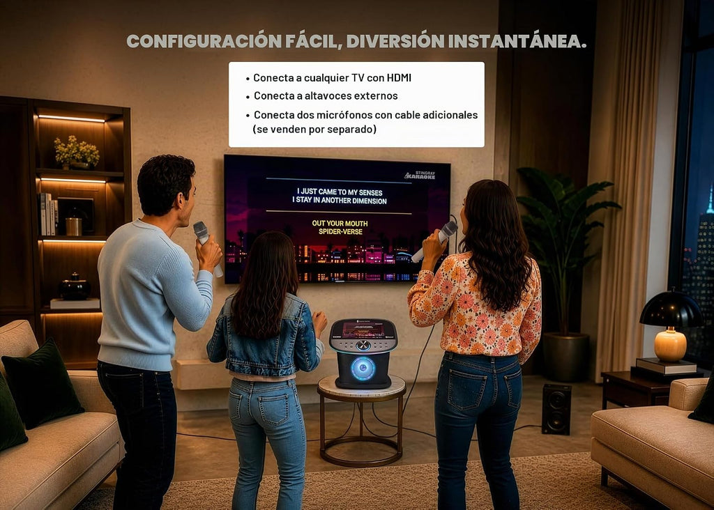 Singing Machine Pantalla de máquina de karaoke, WiFi, Aplicaciones de