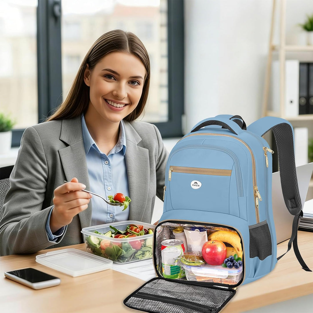 MATEIN Mochila de almuerzo para mujer, moderna mochila de trabajo a...