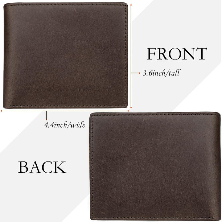 Cartera de cuero genuino DK86 para hombre, billetera biplegable con...