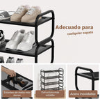 Zapatero de 4 niveles - Organizador de zapatos expandible para
