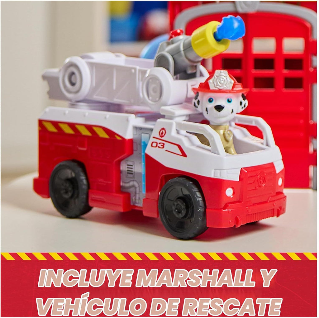 PAW Patrol Fire Rescue Command Center Playset con Marshall Truck
