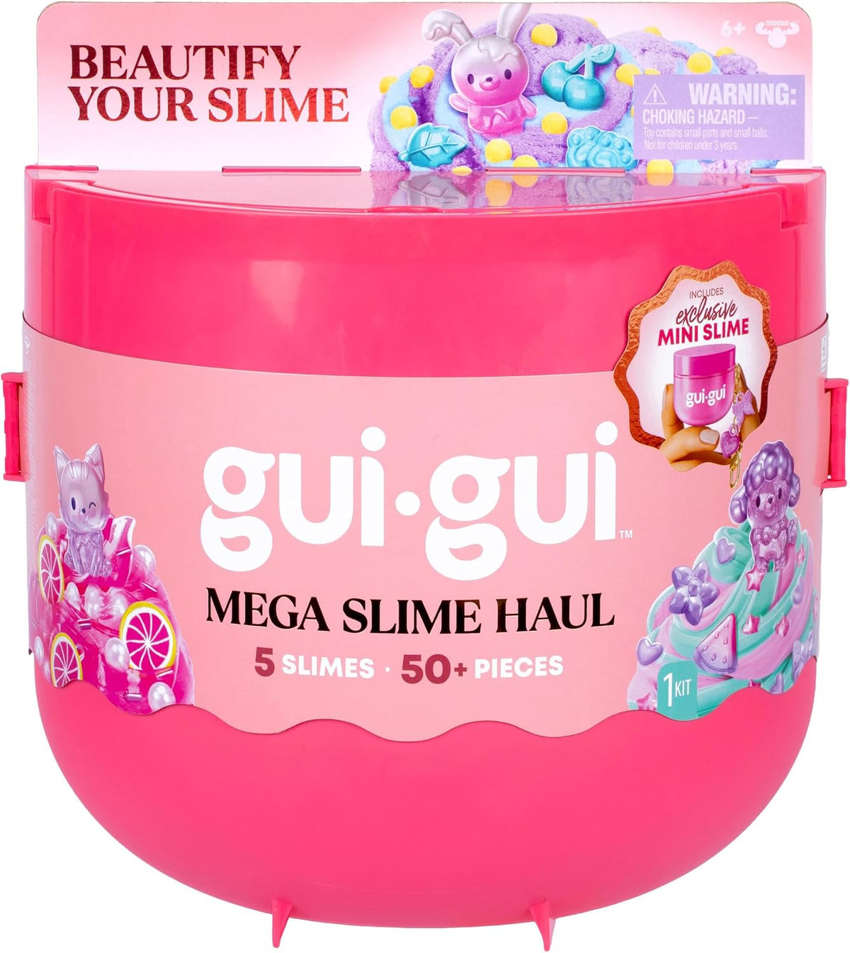 GUI GUI Mega Slime Haul, 5 limos perfumados, más de 50 piezas, juguetes