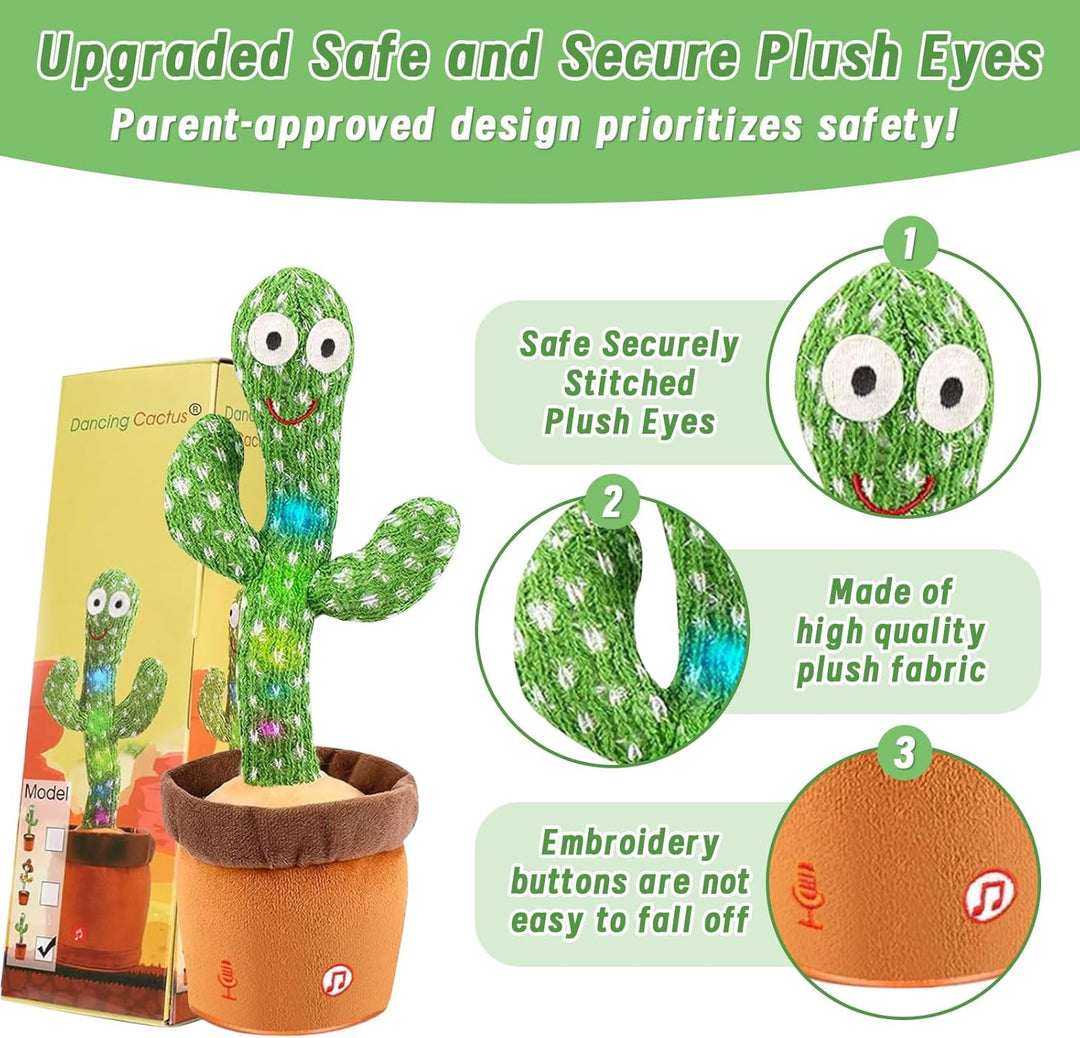 MILEGI Juguete de cactus que habla bailando para bebés de 6 a 12 me...
