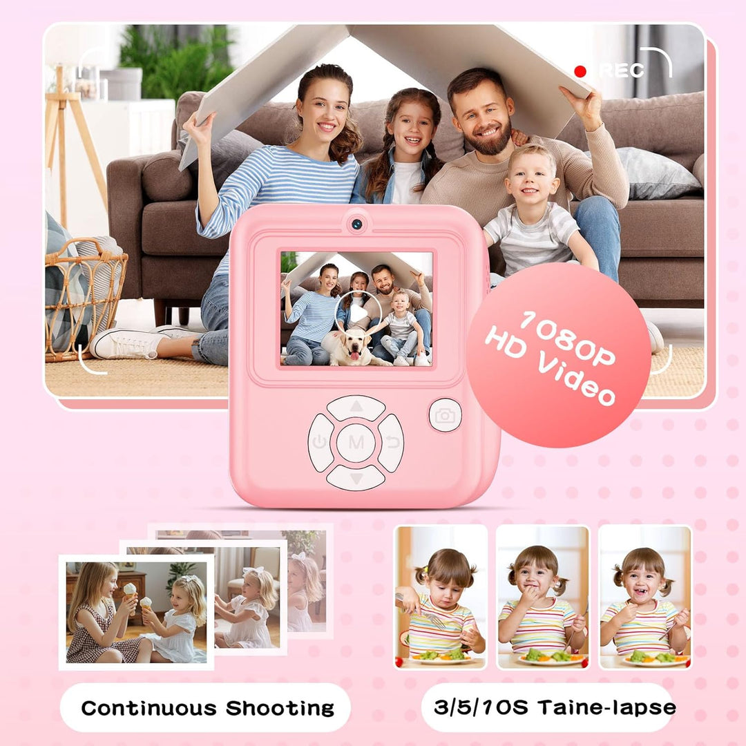 Cámara para Niños Impresión Instantánea de Fotos a Color, Cámara de...