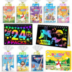 ZMLM Paquete de 24 cuadernos con diseño de arco iris para niños, recuerdos
