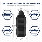 Skechers Fundas de asiento de automóvil de espuma viscoelástica refrigeradas por aire, compatibles con bolsas de aire, ajuste universal para la mayoría de automóviles, SUV, camionetas y camiones