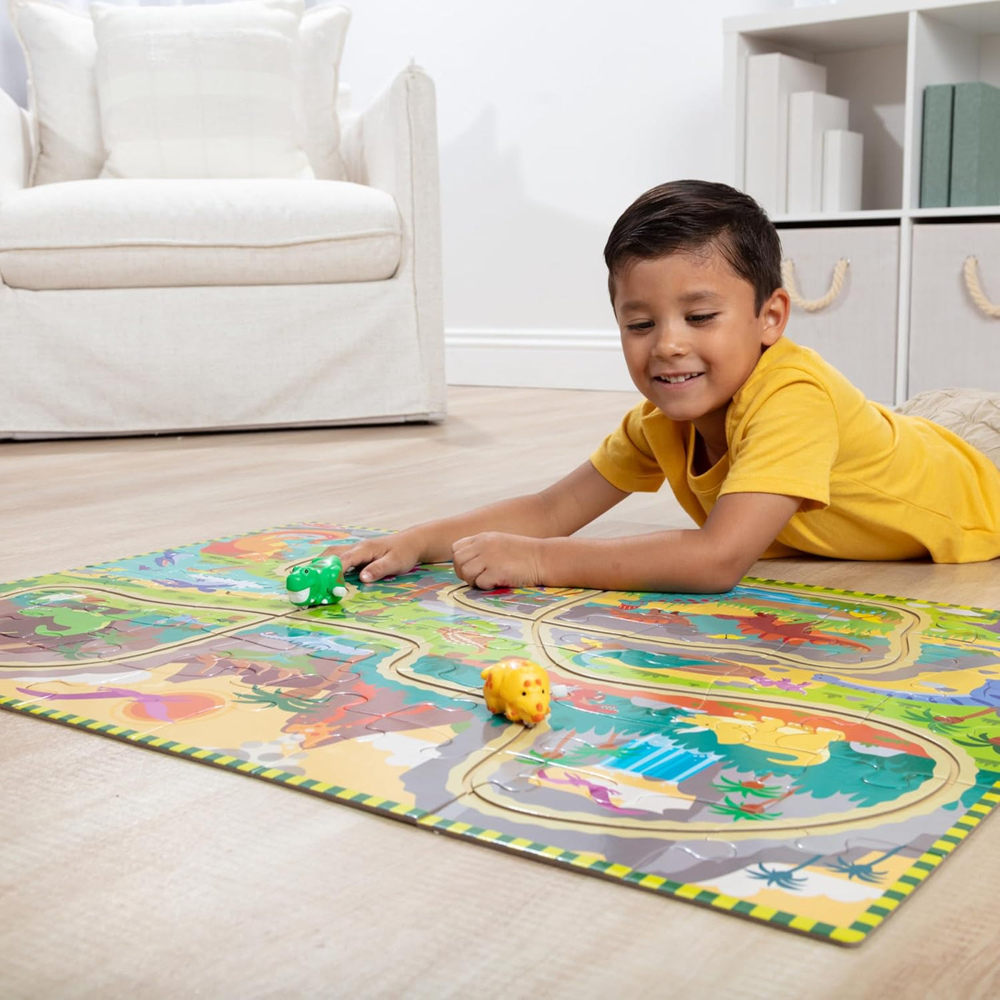 Melissa Doug Dinosaur Adventure Tracks - Rompecabezas de