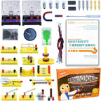 Teenii Kit de electricidad y magnetismo para niños, experimentos científicos STEM con circuitos eléctricos, juguete educativo de física, juego de descubrimiento científico para niños y niñas de 8 años, 50 piezas