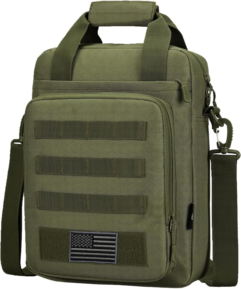 Bolsa de Mensajero Táctica ZHIERNA, Maletín Táctico para Laptop de Alta Resistencia con MOLLE, Bolso de Hombro para Hombre (Incluye Parche)
