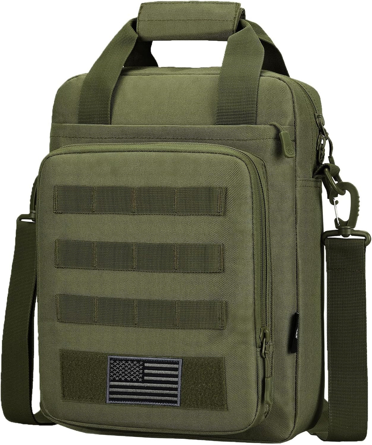 Bolsa de Mensajero Táctica ZHIERNA, Maletín Táctico para Laptop de Alta Resistencia con MOLLE, Bolso de Hombro para Hombre (Incluye Parche)