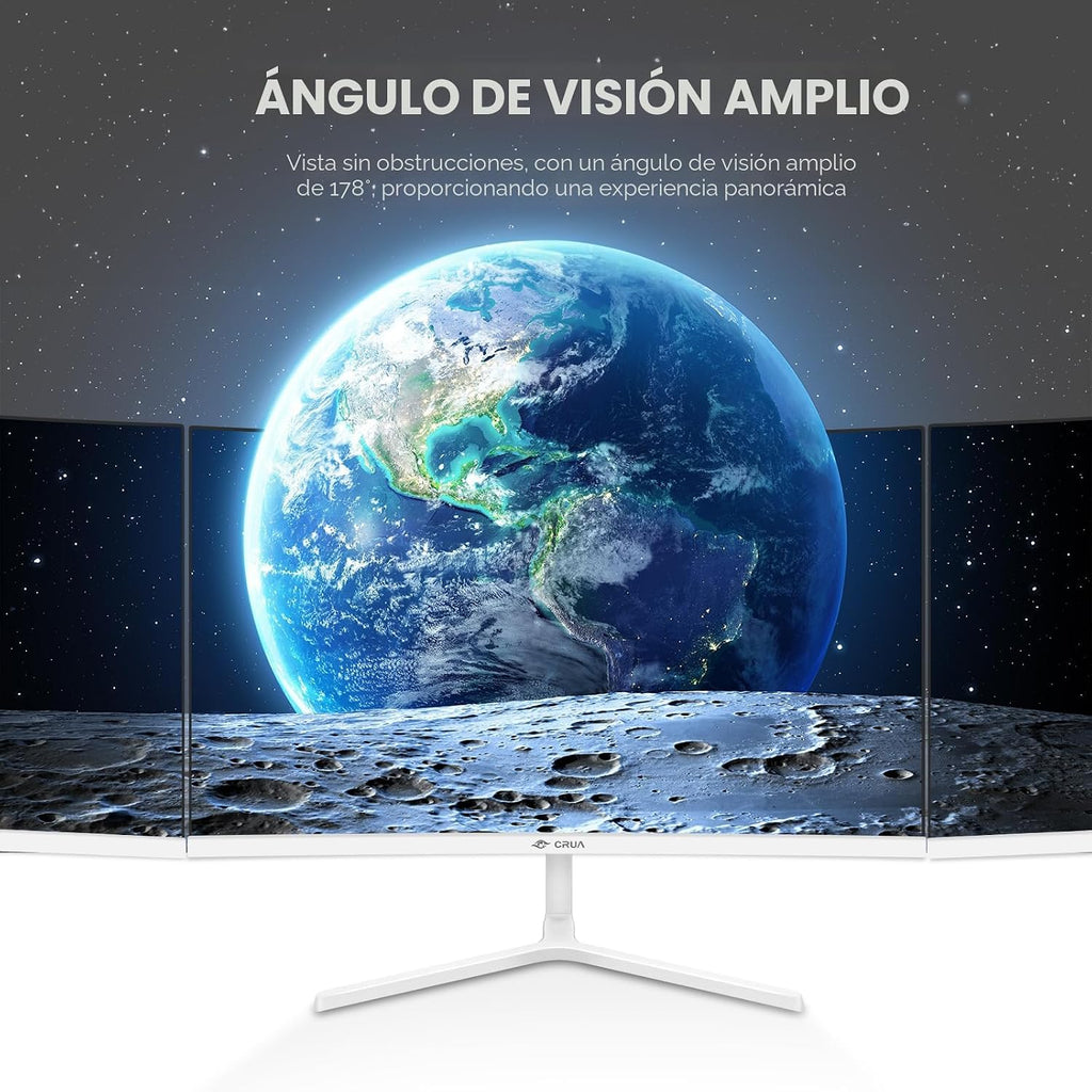 CRUA Monitor curvo FHD de 100 Hz de 24 pulgadas, 120% sRGB, HDMI\/V...