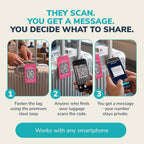 Etiquetas de equipaje inteligentes | Etiqueta de equipaje con código QR de