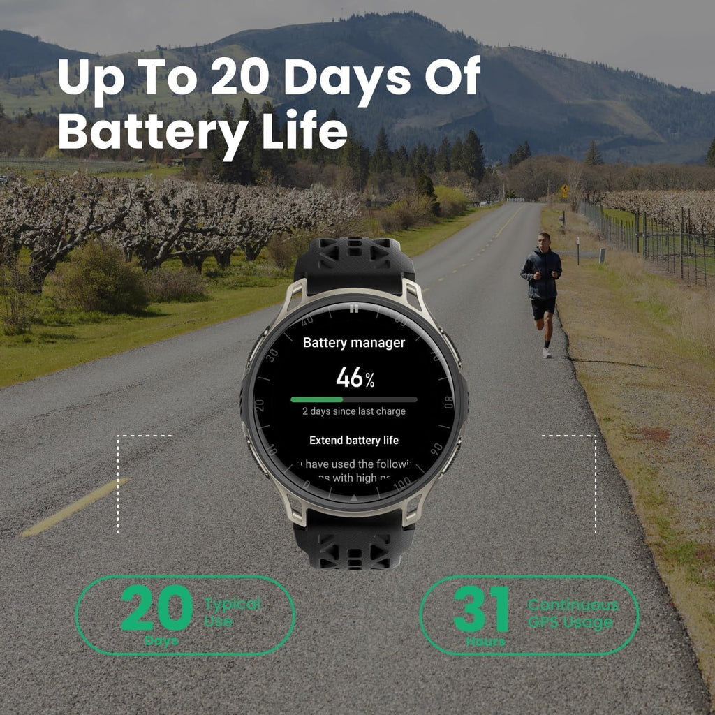 Amazfit Reloj inteligente Cheetah 2 Pro, cristal de zafiro AMOLED de 1.32