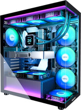 MUSETEX Carcasa ATX para PC, 7 ventiladores PWM ARGB preinstalados,...