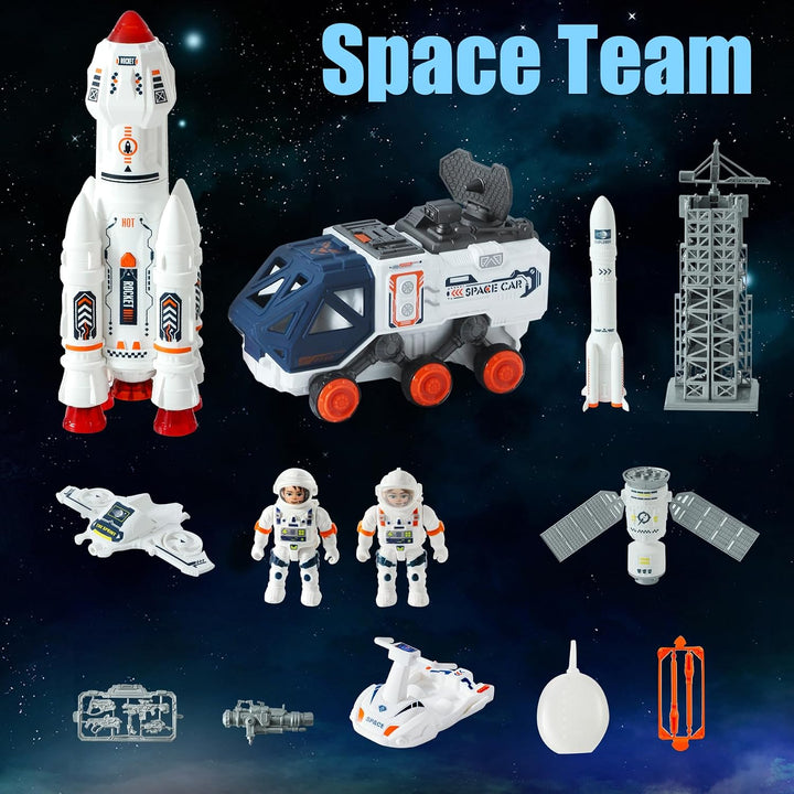 Wbzle Juguetes de nave espacial para niños, juego de cohete con efe...
