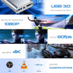 Tarjeta de captura HDMI USB 3.0 con entrada y bucle 4K60, captura de juegos de latencia ultra baja 1080P60 para transmisión, Plug & Play con entrada de micrófono/audio, compatible con PS5/Xbox/Switch/PC/OBS