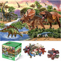 Rompecabezas de piso jumbo para niños, 48 piezas de dinosaurio de pantano de 3 a 8 años