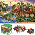 Rompecabezas de piso jumbo para niños, 48 piezas de dinosaurio de pantano de 3 a 8 años
