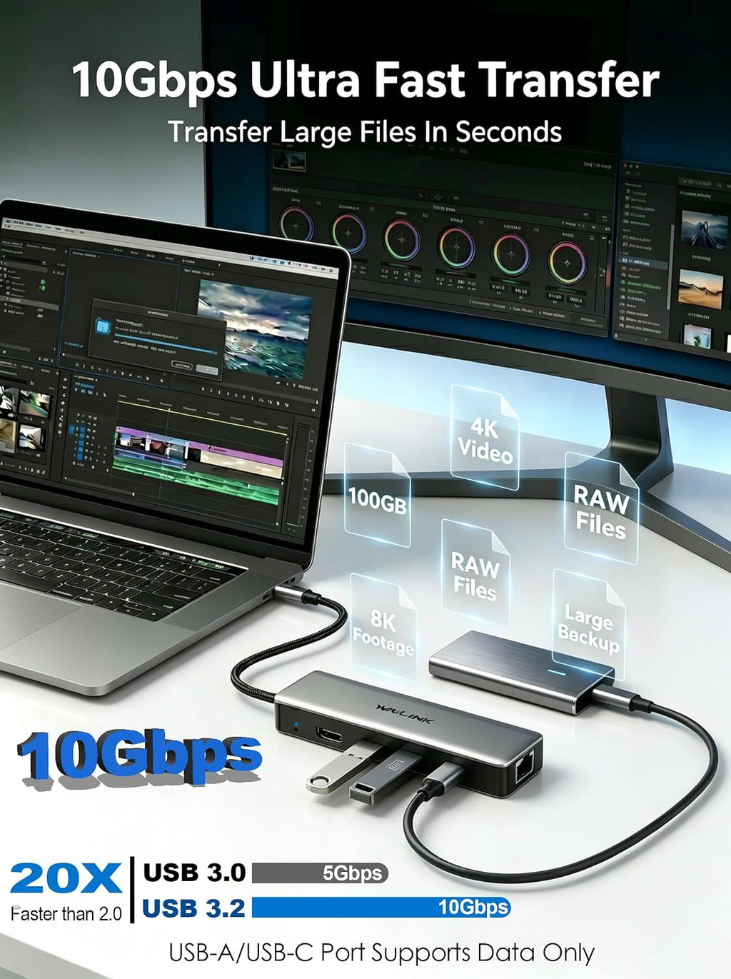 WAVLINK, WL-UHP3414pro, hub USB