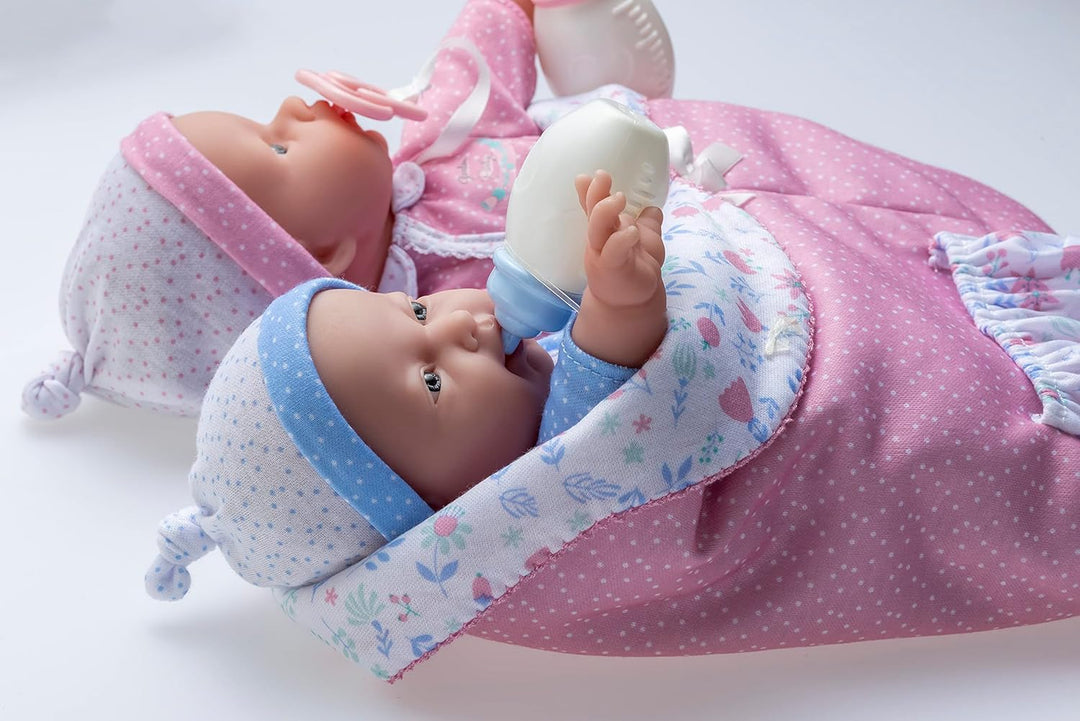 JC Toys La Baby - Muñecas de bebé gemelas de cuerpo suave de 11 pul...