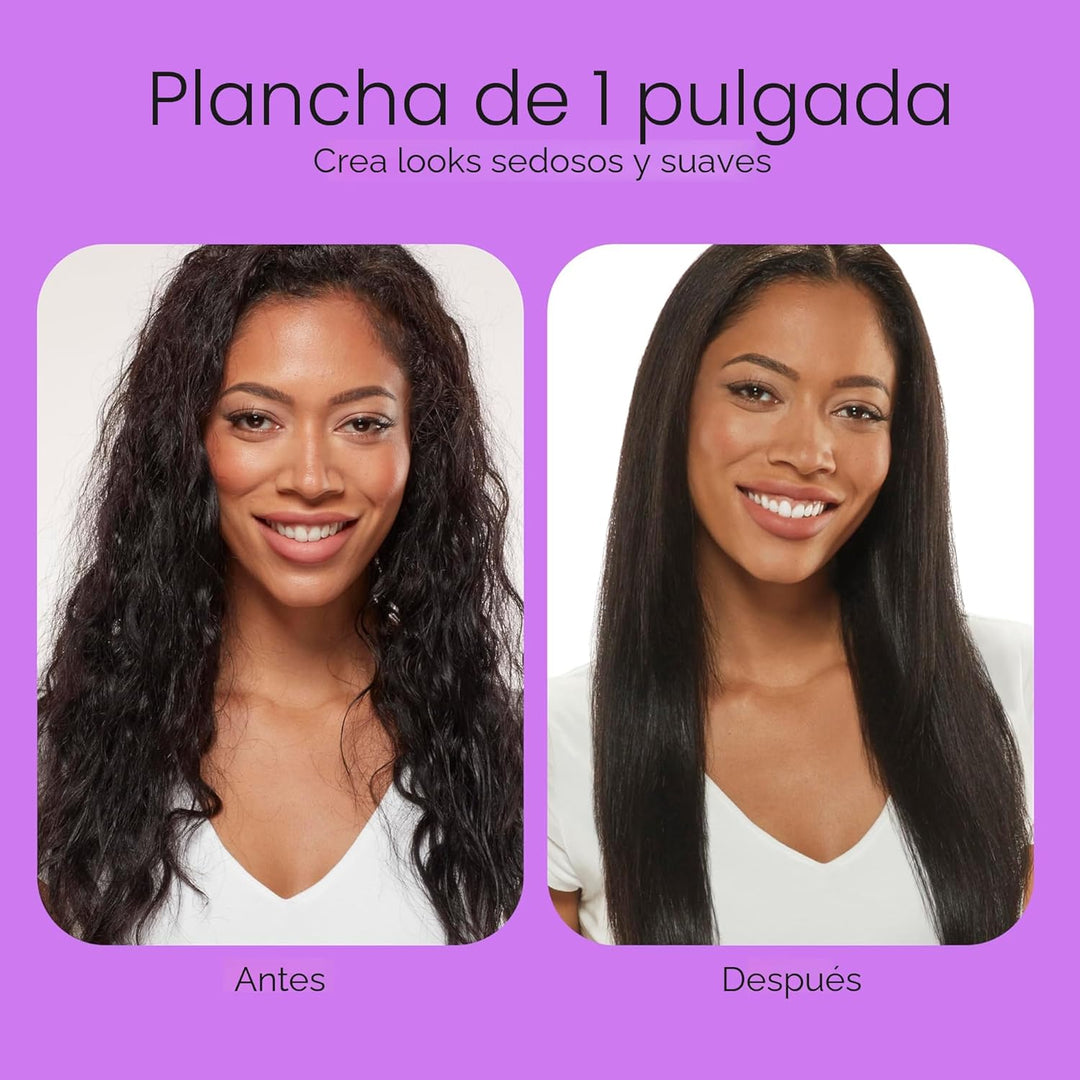 Conair - Plancha de cerámica doble de 1 pulgada, alisador de pelo c...