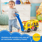 Mattel Fisher-Price Little People - Juego de autobús escolar grande y héroes comunitarios