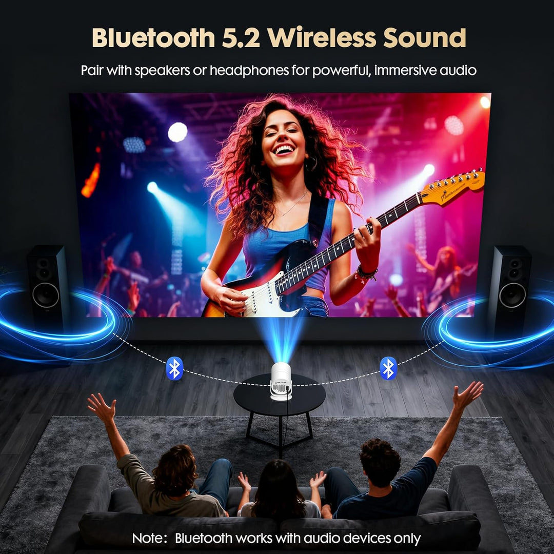 WISHOLY Mini Proyector con Android 12 [Aplicación Integrada y Enfoq...