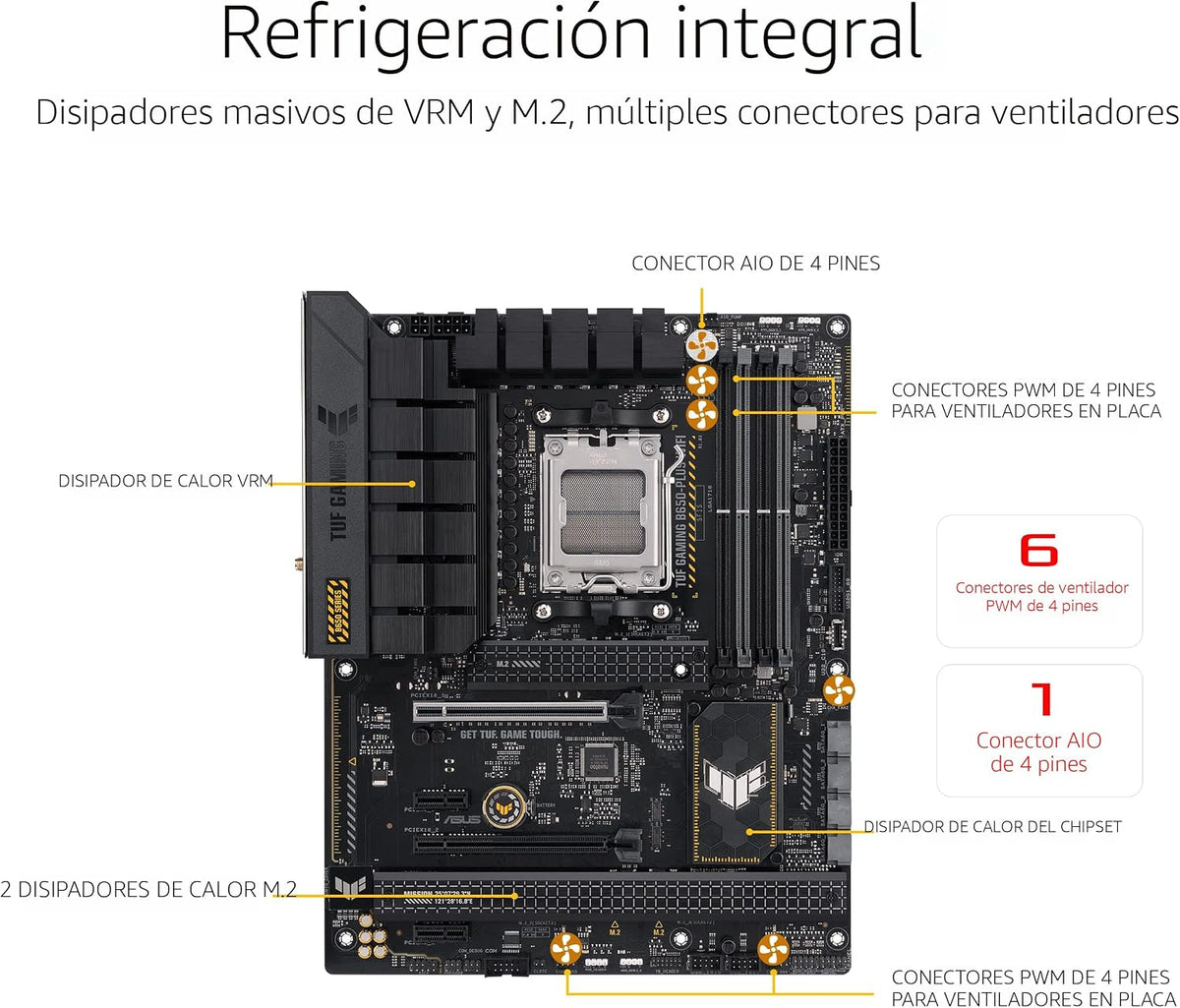 ASUS TUF Gaming B650-PLUS WiFi AMD B650 AM5 Ryzen™ Desktop 9000 800...
