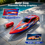 DEERC Barco a control remoto de alta velocidad para niños, 25+KPH