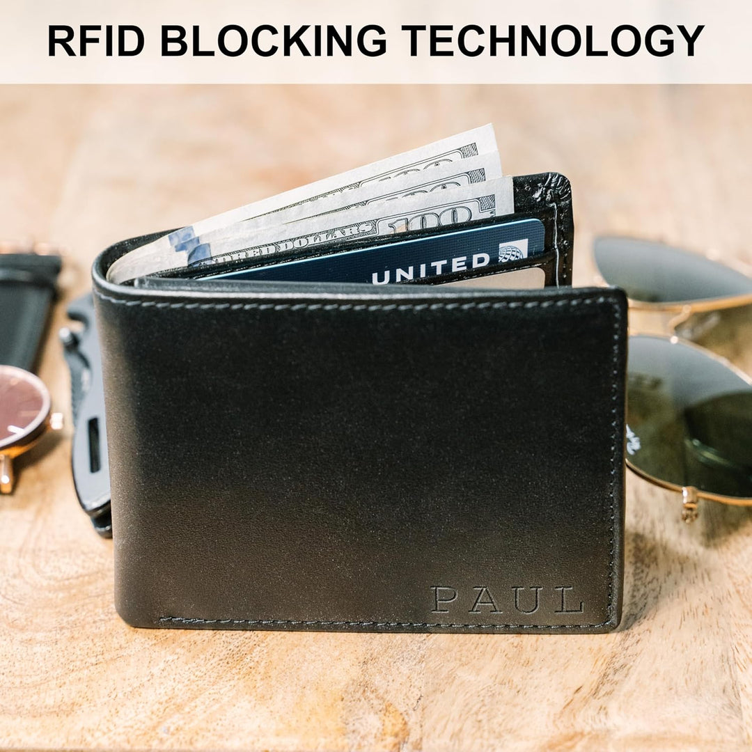 STAY FINE Carteras para hombres con bloqueo RFID | Billetera plegab...