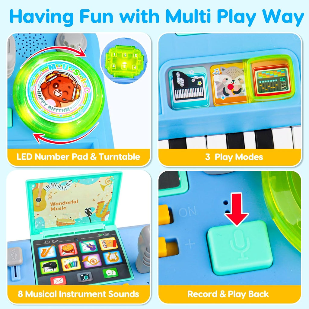 Baby DJ Table - Piano musical para niños pequeños con música y luz