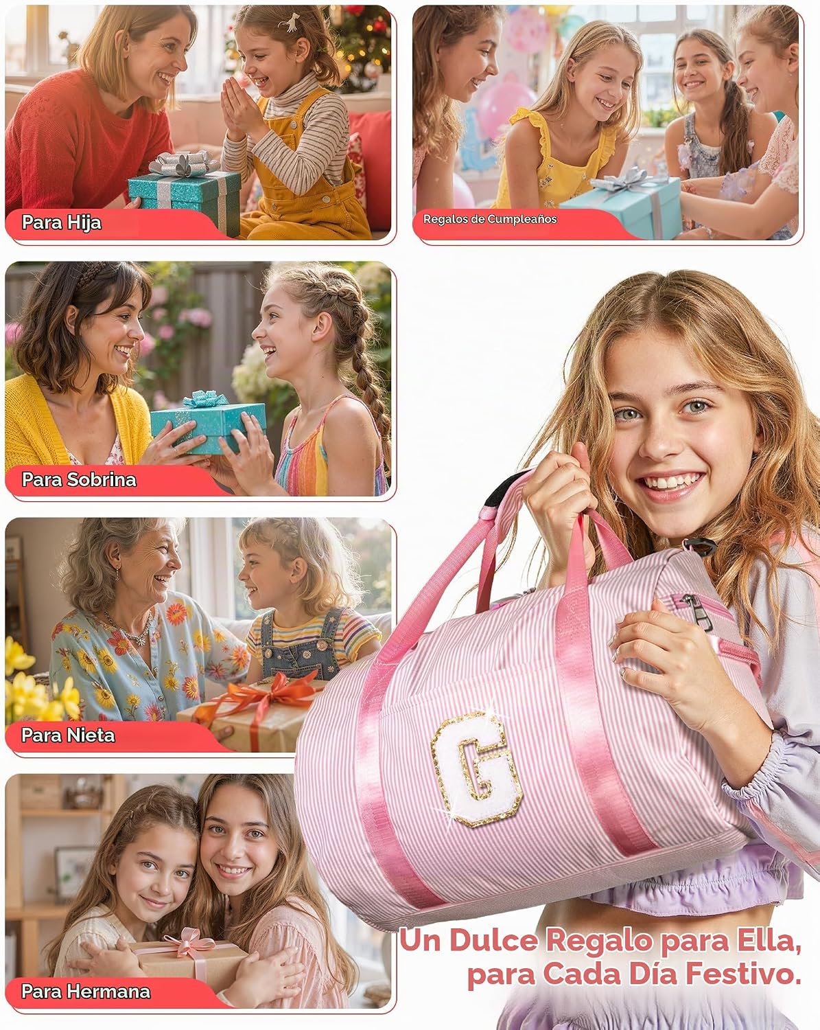 Regalos para niñas de 5 6 7 8 9 10 años de edad, bolsa de viaje para bailar