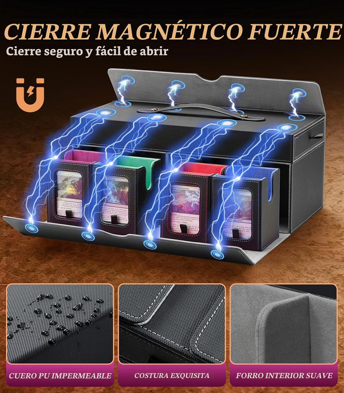 TiMOVO MTG Commander - Caja modular 11 en 1 para TCG/PTCG, color arcoíris